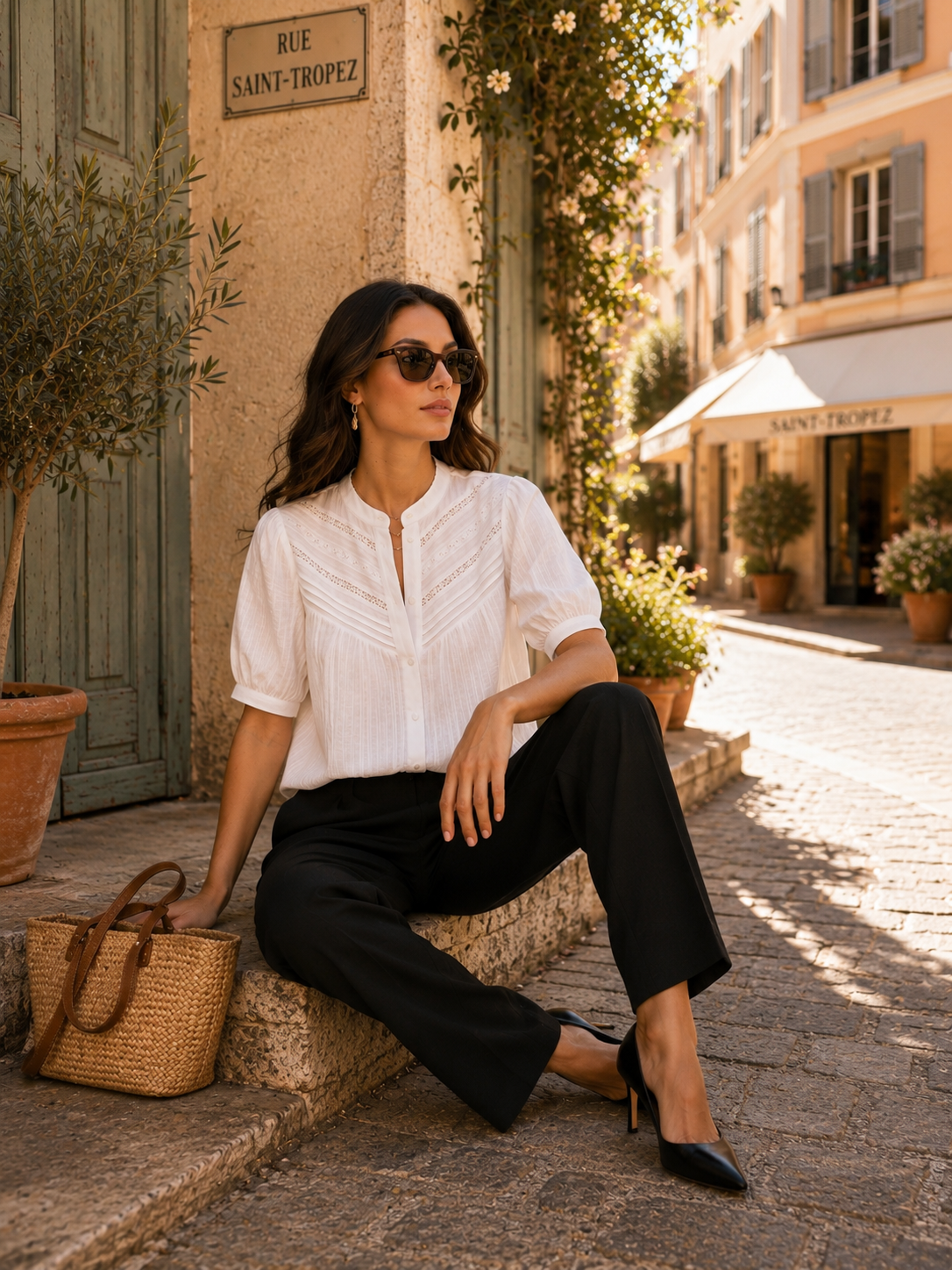 « Blouse blanche Riviera Céline » 🤍