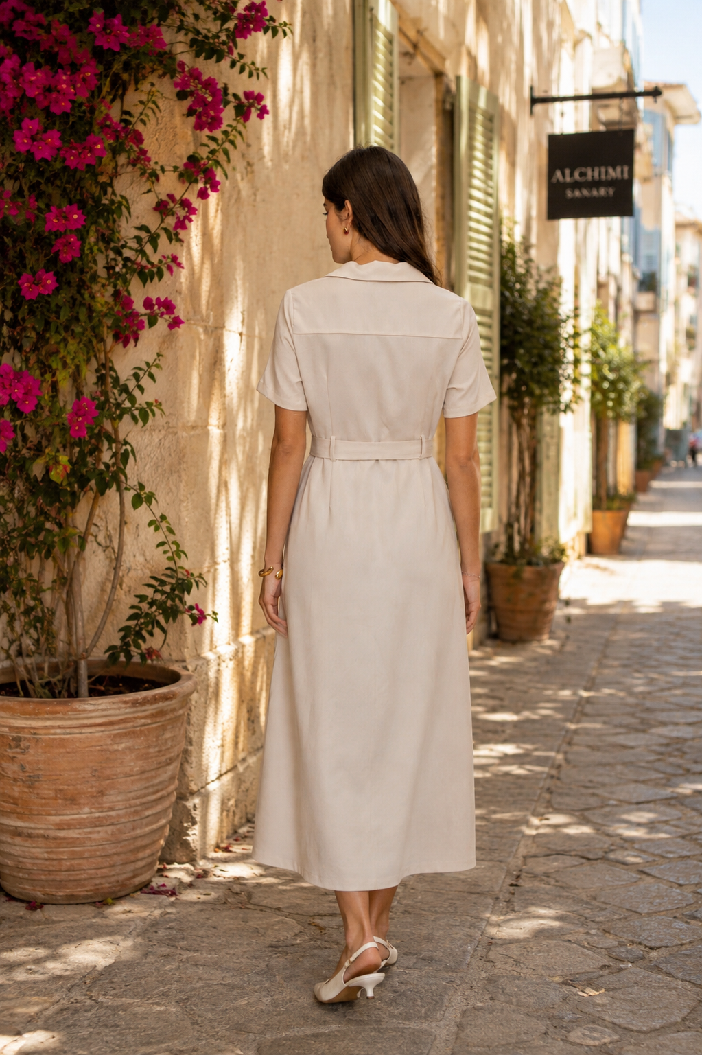 Robe chemise beige – Livia 💛