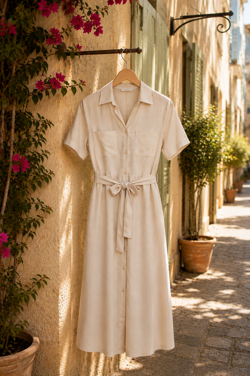 Robe chemise beige – Livia 💛